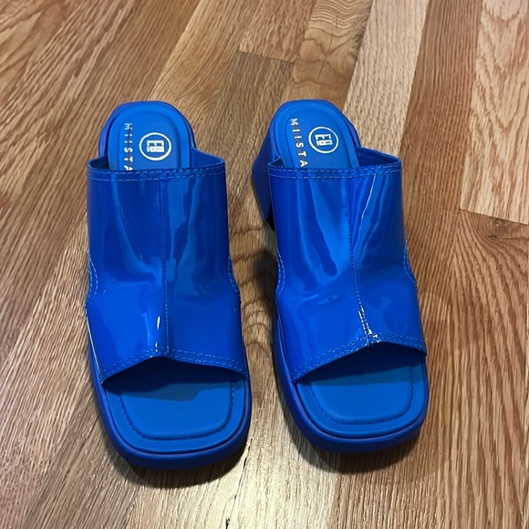 E8 by Miista Tawny Blue Mules Size EU 40 or US 9.5 NWT - Picture 6 of 14